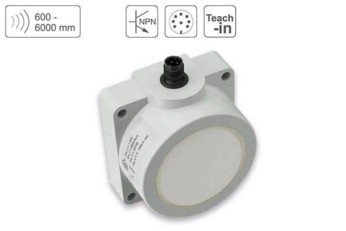 Ultrasonic Distance Sensor  PIL Sensoren P43-600-Q50-PBT-2N-CM12