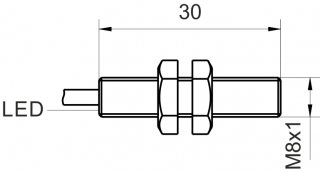 Inductive sensor KJ2-M8KN30-NA-HT125-X0241 Pulsotronic 8317321632