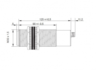 Ultrasonic Sensor KURT3500-M30KB125-ANU-V2 Pulsotronic 8400830363