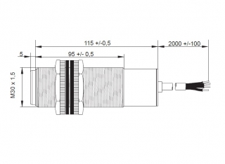 Ultrasonic Sensor KURT1000-M30MB115-ANU Pulsotronic 8407665100