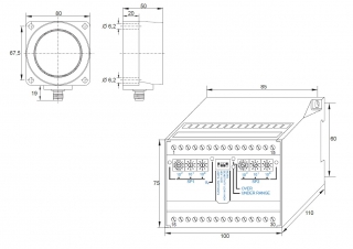 Ultrasonic sensor KURT8000-Q80KB40-ANA-DPS-RS Pulsotronic 8401007470