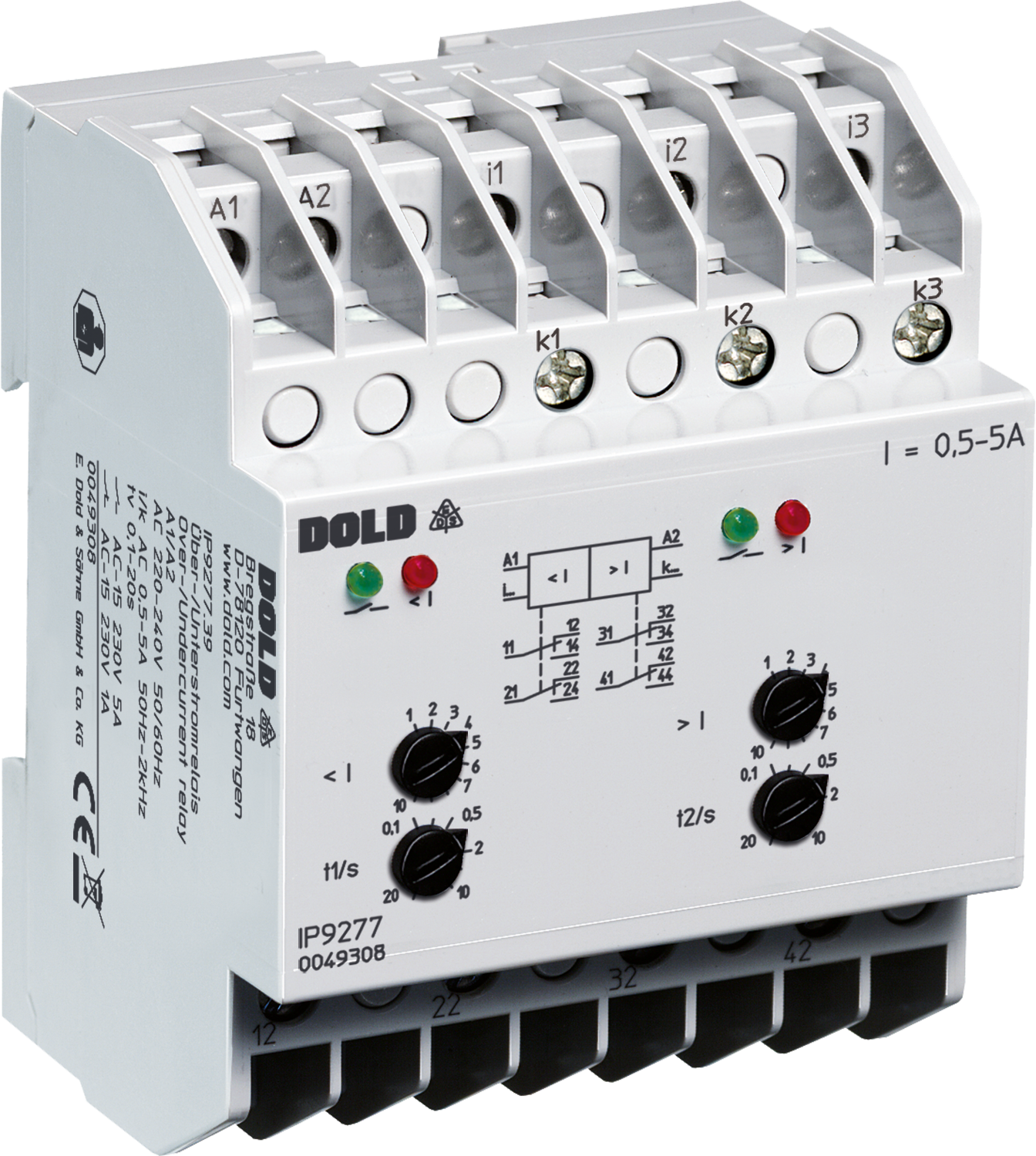 Current relay IP9277.39 AC/DC24V 1,5-15A DOLD 0055737