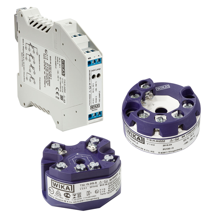 Transmitters, head-mounted transmitters, set point relays, contact protection relays ELM KSR Kuebler (Brand of WIKA Group) 